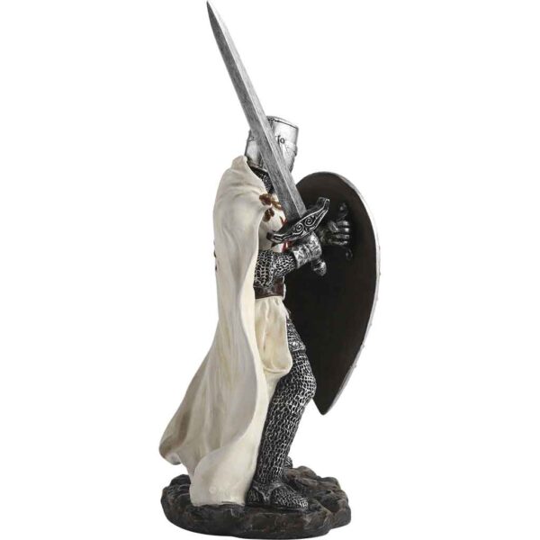 Sword and Shield Crusader Knight Statue