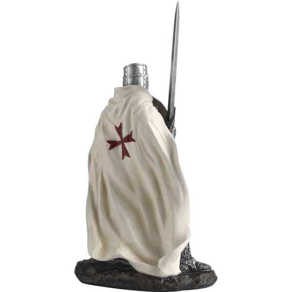 Sword and Shield Crusader Knight Statue