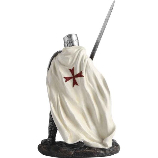 Sword and Shield Crusader Knight Statue