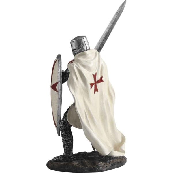 Sword and Shield Crusader Knight Statue