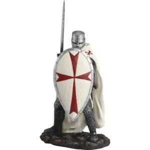 Sword and Shield Crusader Knight Statue