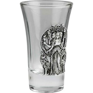 Hecate and Wolves Shot Glass