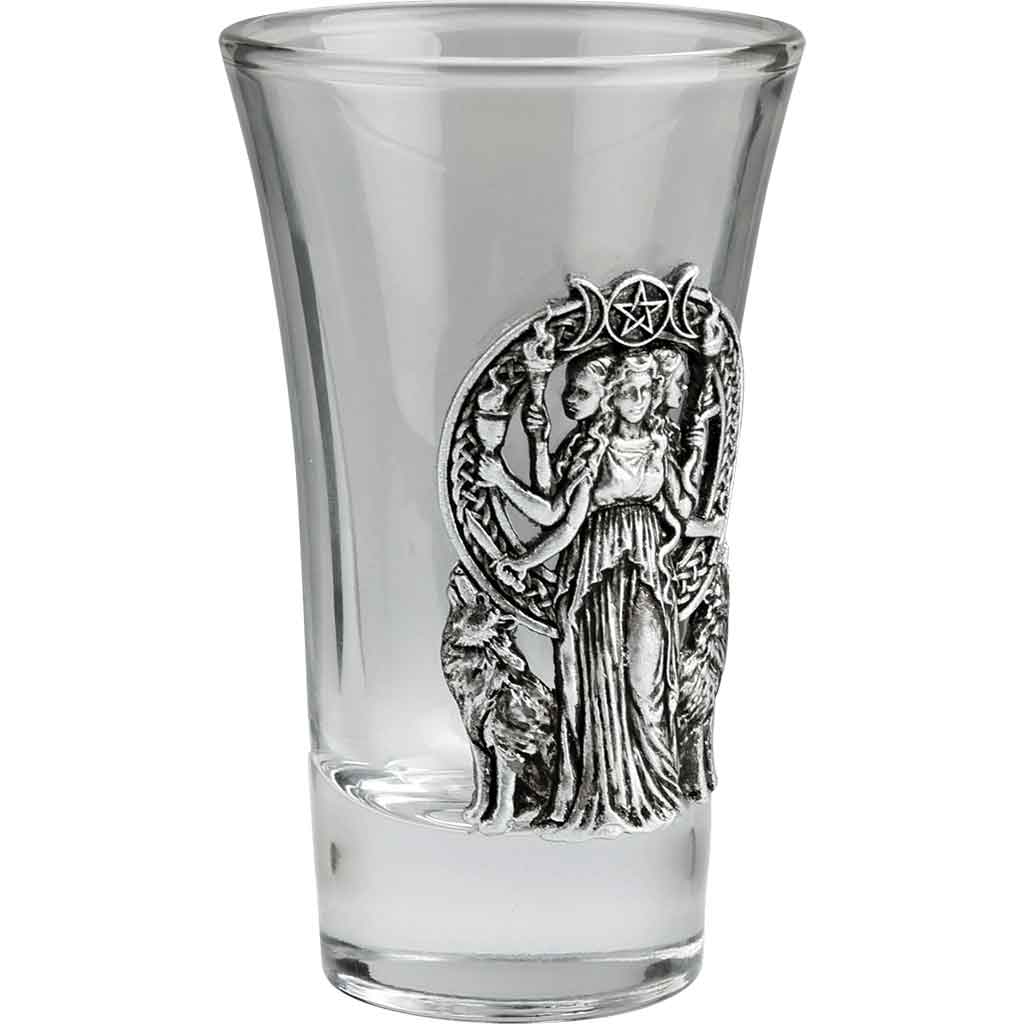 Hecate and Wolves Shot Glass