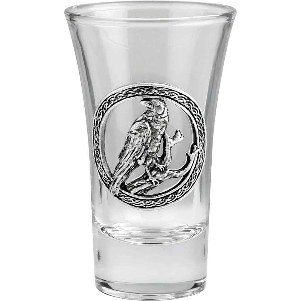 Perching Raven Shot Glass