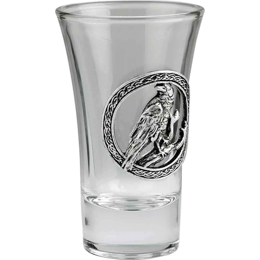 Perching Raven Shot Glass