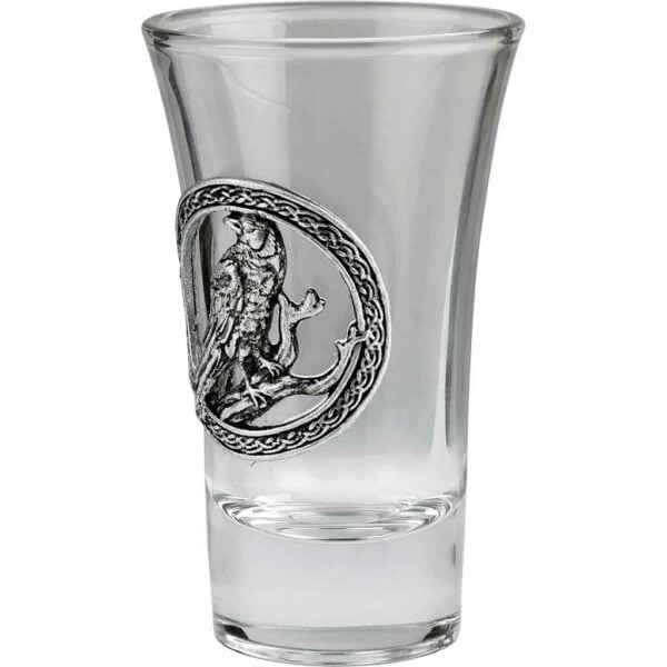 Perching Raven Shot Glass