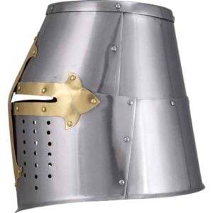 Brass Cross Knight Great Helm