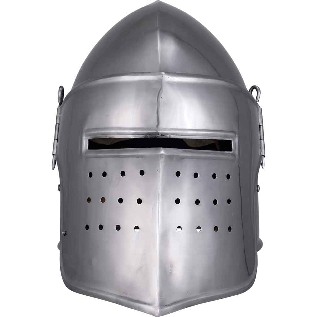 Medieval Fantasy Visor Steel Helmet