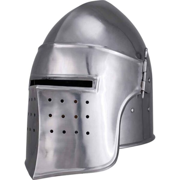 Medieval Fantasy Visor Steel Helmet