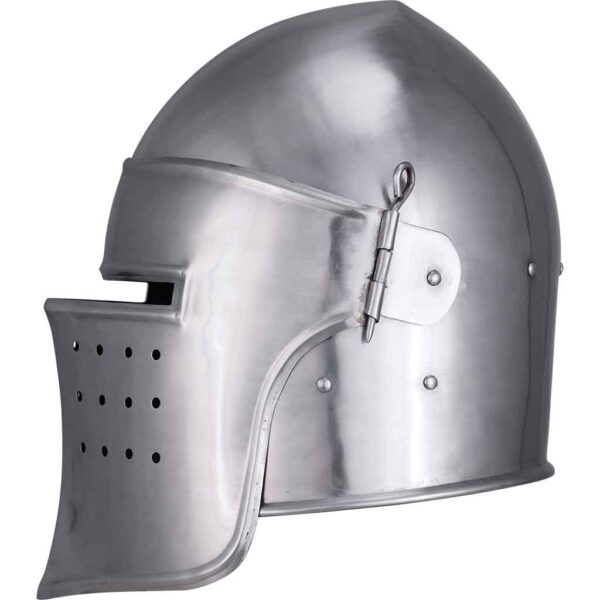 Medieval Fantasy Visor Steel Helmet
