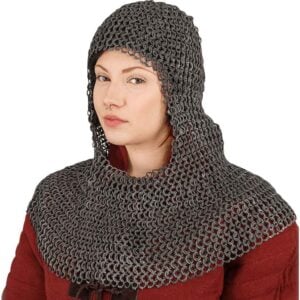 Berengar Flat Ring Aluminum Chainmail Coif