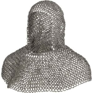 Berengar Flat Ring Aluminum Chainmail Coif