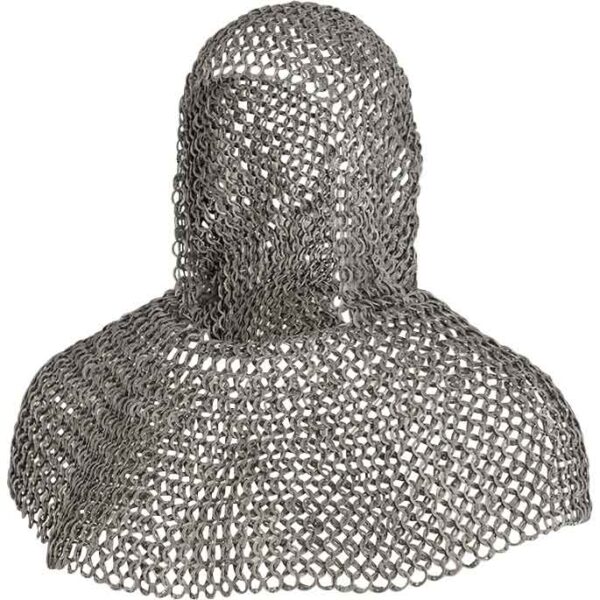 Berengar Flat Ring Aluminum Chainmail Coif
