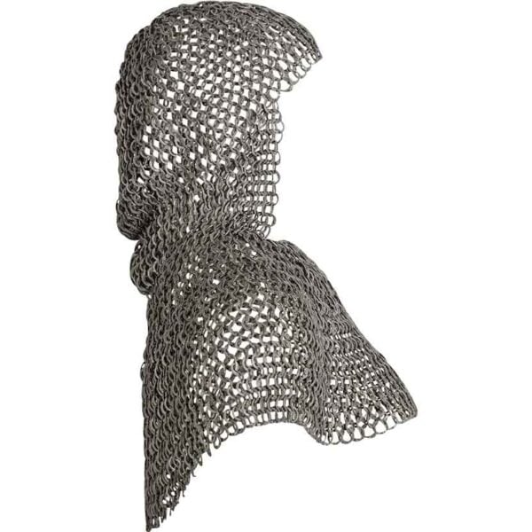 Berengar Flat Ring Aluminum Chainmail Coif