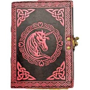 Pink Unicorn Leather Journal