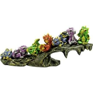 Mini Dragons on Rock Statue