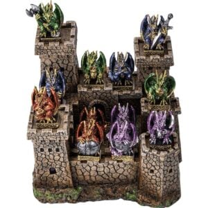 Dragons and Castle Statue Set