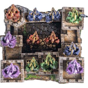 Dragons and Castle Statue Set