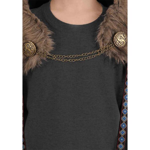 Black Kids Viking Costume Cape