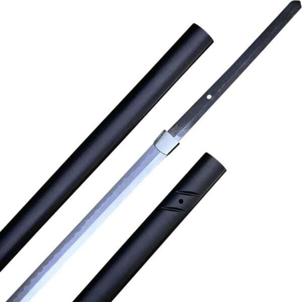 Forged Black Zatoichi Stick Sword