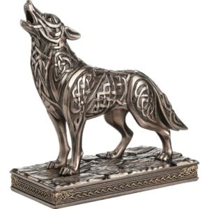 Celtic Howling Wolf Statue