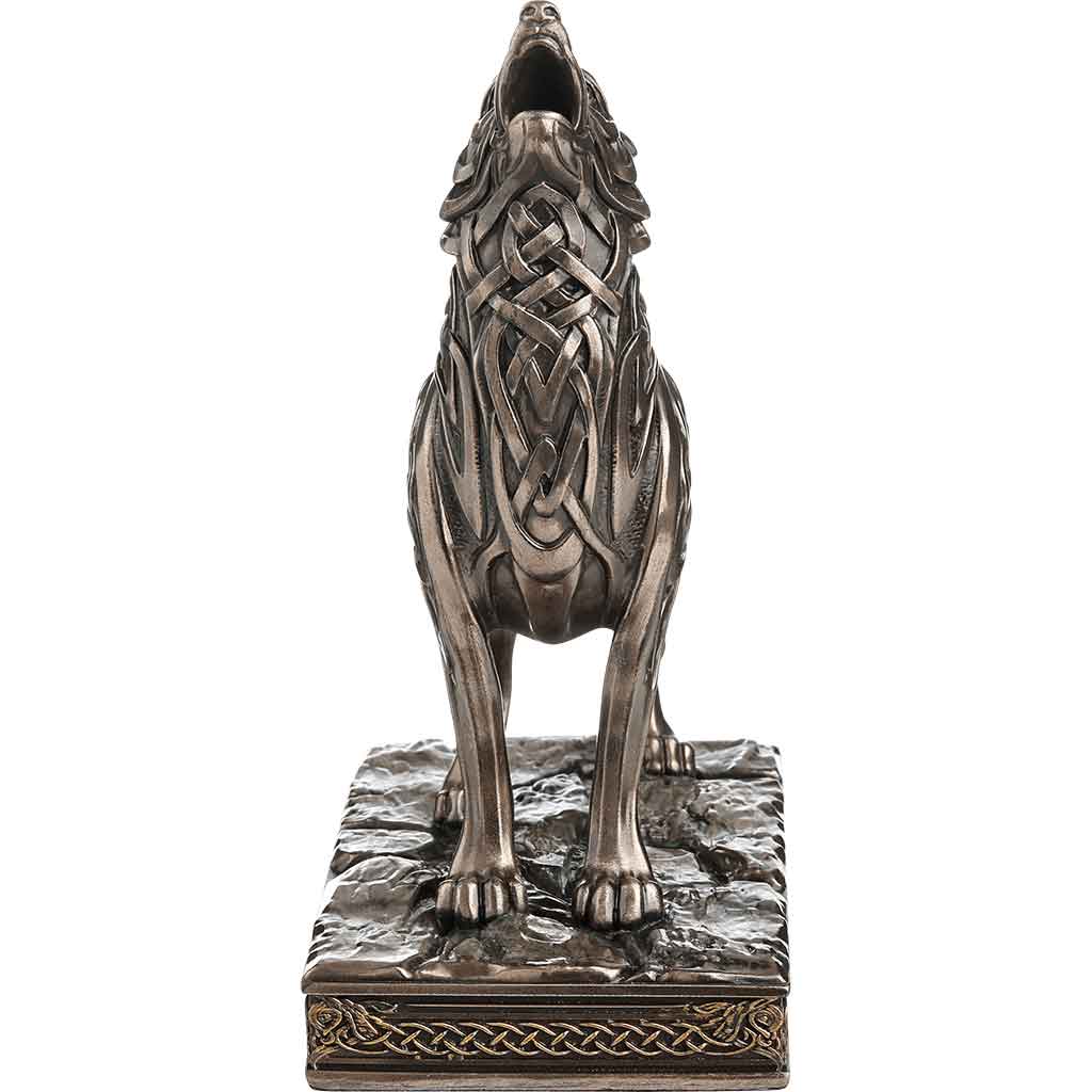 Celtic Howling Wolf Statue