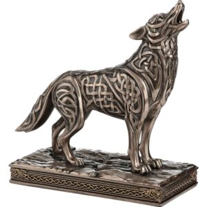 Celtic Howling Wolf Statue
