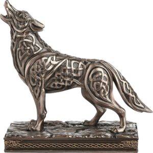 Celtic Howling Wolf Statue