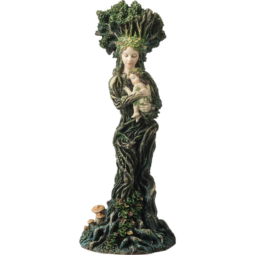 Mother Nature Gaia and Baby Statue