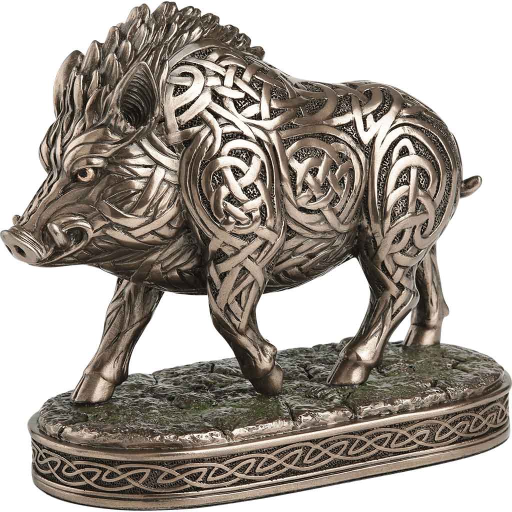 Celtic Knot Wild Boar Statue