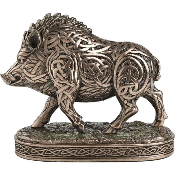 Celtic Knot Wild Boar Statue