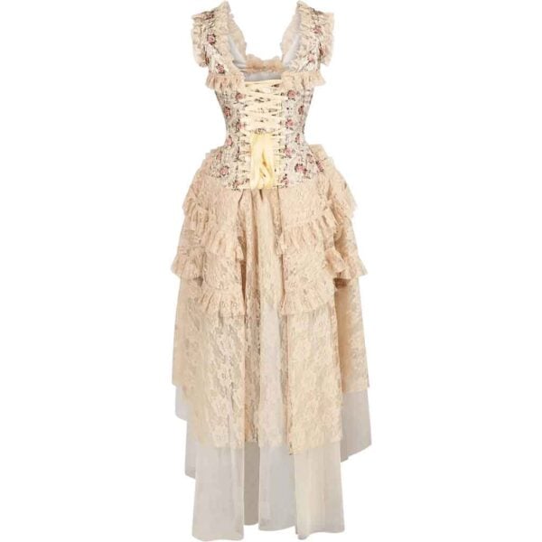 Melrose Floral Satin Corset Dress