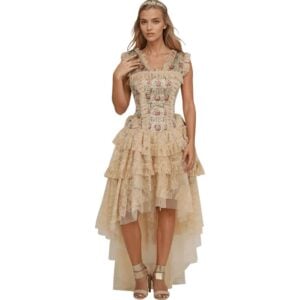 Melrose Floral Satin Corset Dress