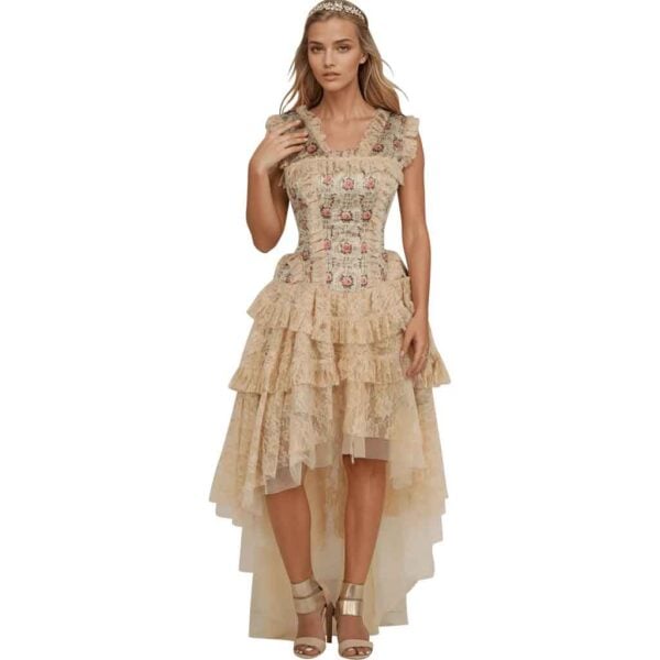 Melrose Floral Satin Corset Dress