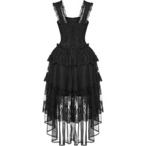 Black Gothic High-Low Corset Dress
