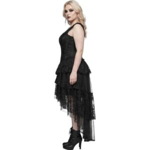 Black Gothic High-Low Corset Dress