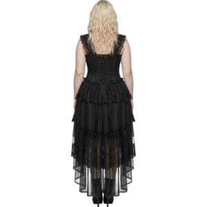 Black Gothic High-Low Corset Dress