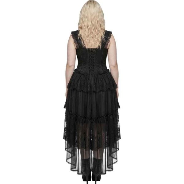 Black Gothic High-Low Corset Dress