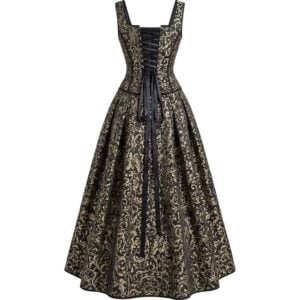 Black and Gold Baroque Corset Dress Set