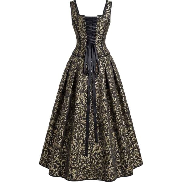 Black and Gold Baroque Corset Dress Set