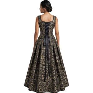 Black and Gold Baroque Corset Dress Set