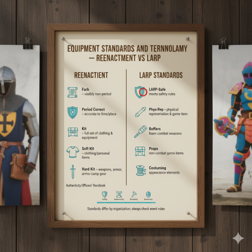 medievalcollectibles-chart-reenactment-vs-larp-equipment-standards