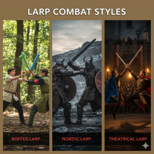combat styles boffer, Nordic, and theatrical