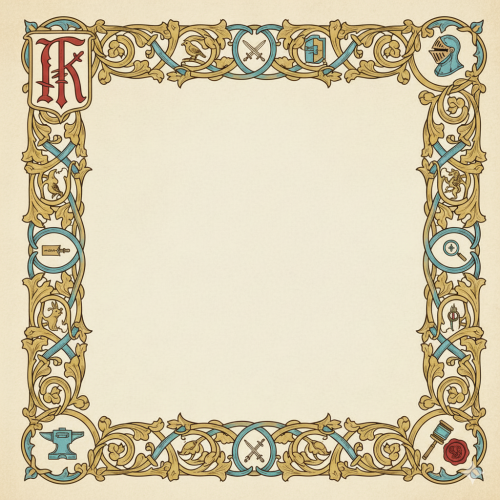 manuscript style decorative border